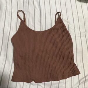 Brown Old Navy tank with built in bra
